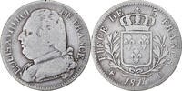 France 5 Francs Monnaie, Louis XVIII, Louis XVIII, Lyon, Argent -