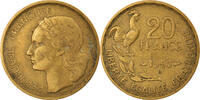 France 20 Francs Monnaie, Guiraud, Beaumont - Le Roger, 3 faucilles / G -