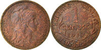 France Centime Monnaie, Dupuis, Paris, Bronze, Gadoury:90, KM:840 -