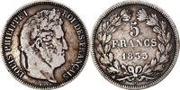 France 5 Francs Monnaie, Louis-Philippe, Lyon, Argent, Gadoury:678 -