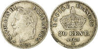 France 20 Centimes Monnaie, Napoleon III, Napoléon III, Paris -