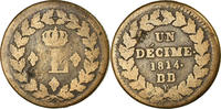 France Decime Monnaie, Louis XVIII, Strasbourg, Bronze, KM:701 -