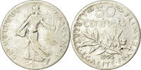 France 50 Centimes Monnaie, Semeuse, Paris, Argent, Gadoury:420 -