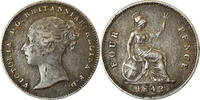 Grande-Bretagne 4 Pence, Groat Monnaie, Victoria, Argent, KM:731.1 -