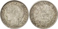 France 20 Centimes Monnaie, Cérès, Paris, Argent, KM:758.1 -