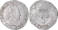 France Teston Monnaie, Henri III, Bayonne, Argent, Sombart:4654 -