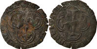 France Double Tournois Monnaie, Charles VIII, Bordeaux, Billon -
