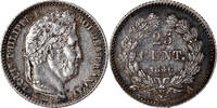France 25 Centimes Monnaie, Louis-Philippe, Paris, Argent -
