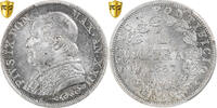 États pontificaux Lira Pie IX, Rome, Argent, PCGS, KM:1378 -