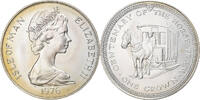 Île de Man Crown Monnaie, Isle of Man, Elizabeth II, Pobjoy Mint, Argent -
