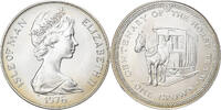 Île de Man Crown Monnaie, Isle of Man, Elizabeth II, Pobjoy Mint, Argent -