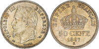 France 50 Centimes Monnaie, Napoleon III, Napoléon III, Bordeaux -