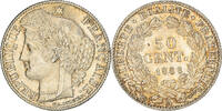 France 50 Centimes Monnaie, Cérès, Paris, Argent, KM:834.1, Le -