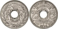France 25 Centimes Monnaie, Lindauer, Souligné, Nickel, KM:867, Le -