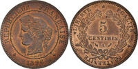 France 5 Centimes Monnaie, Cérès, Paris, Bronze, KM:821.1, Le -