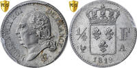 France 1/4 Franc Louis XVIII, Louis XVIII, Paris, Argent, PCGS -