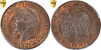 France 5 Centimes Napoléon III, Paris, Bronze, PCGS -