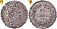 France 50 Centimes Monnaie, Louis-Philippe, Paris, PCGS, AU58 -