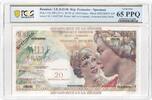 La Réunion 20 Nouveaux Francs on 1000 Francs Réunion, Union Française, Undated (1967) -