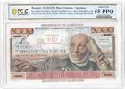 La Réunion 100 Nouveaux Francs on 5000 Francs Réunion, Schœlcher, Undated (1967), U.42 -