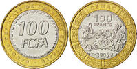 États de l'Afrique centrale 100 Francs Monnaie, Bi-Metallic, KM:15 -