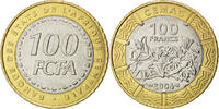 États de l'Afrique centrale 100 Francs Monnaie, Bi-Metallic, KM:15 -