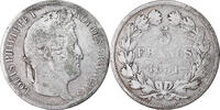 France 5 Francs Monnaie, Louis-Philippe, Strasbourg, Argent -