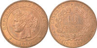 France 10 Centimes Cérès, Paris, Bronze, Gadoury:265a, KM:815.1 -