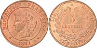 France 5 Centimes Monnaie, Cérès, Paris, Bronze, Gadoury:157a -