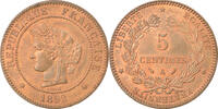 France 5 Centimes Monnaie, Cérès, Paris, Bronze, Gadoury:157a -