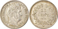 France 25 Centimes Monnaie, Louis-Philippe, Rouen, Argent -