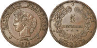 France 5 Centimes Monnaie, Cérès, Paris, Bronze, Gadoury:157 -