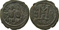 Follis Monnaie, Justin II, Nicomédie, Cuivre, Sear:369 -
