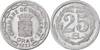 Algérie 25 Centimes Monnaie, Algeria, Chambre de Commerce, Oran, Aluminium -