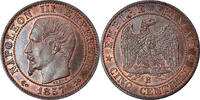 France 5 Centimes Napoléon III, Rouen, Piéfort, Bronze, PCGS -