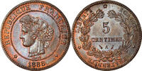 France 5 Centimes Monnaie, Cérès, Paris, Bronze, Gadoury:157a -