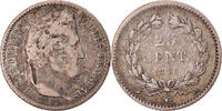 France 25 Centimes Monnaie, Louis-Philippe, Paris, Argent -