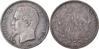 France 50 Centimes Monnaie, Napoleon III, Napoléon III, Strasbourg -