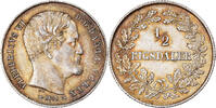 Danemark 1/2 Rigsdaler Monnaie, Frederik VII, Argent, KM:759 -