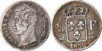 France 1/4 Franc Monnaie, Charles X, Bordeaux, Argent, Gadoury:353 -
