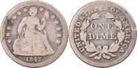 États-Unis Dime Monnaie, Seated Liberty Dime, U.S. Mint, Philadelphie -