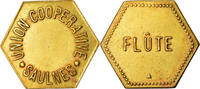 France Flûte Monnaie, Union Coopérative - Saulnes, Aluminum-Bronze -
