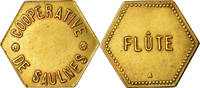 France Flûte Monnaie, Union Coopérative - Saulnes, Aluminum-Bronze -