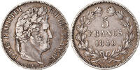 France 5 Francs Monnaie, Louis-Philippe, Strasbourg, Argent -