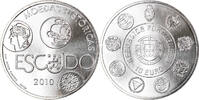 Portugal 10 Euro Lisbonne, Argent, KM:803 -