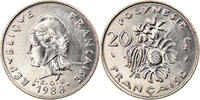 Polynésie française 20 Francs Monnaie, French Polynesia, Paris, Nickel, KM:9 -
