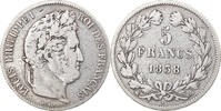France 5 Francs Monnaie, Louis-Philippe, Strasbourg, Argent -