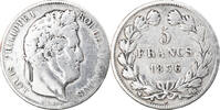France 5 Francs Monnaie, Louis-Philippe, Strasbourg, Argent -
