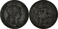 France 10 Centimes Monnaie, Dupuis, Paris, Bronze, Gadoury:277 -