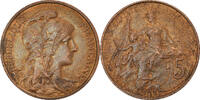 France 5 Centimes Monnaie, Dupuis, Paris, Bronze, Gadoury:165 -